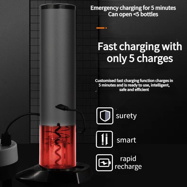 Electric Corkscrew Set Portable Wine Decanter Wine Pourer Red Wine Ware 4 Piece Gift Set Automatic Wine Driver