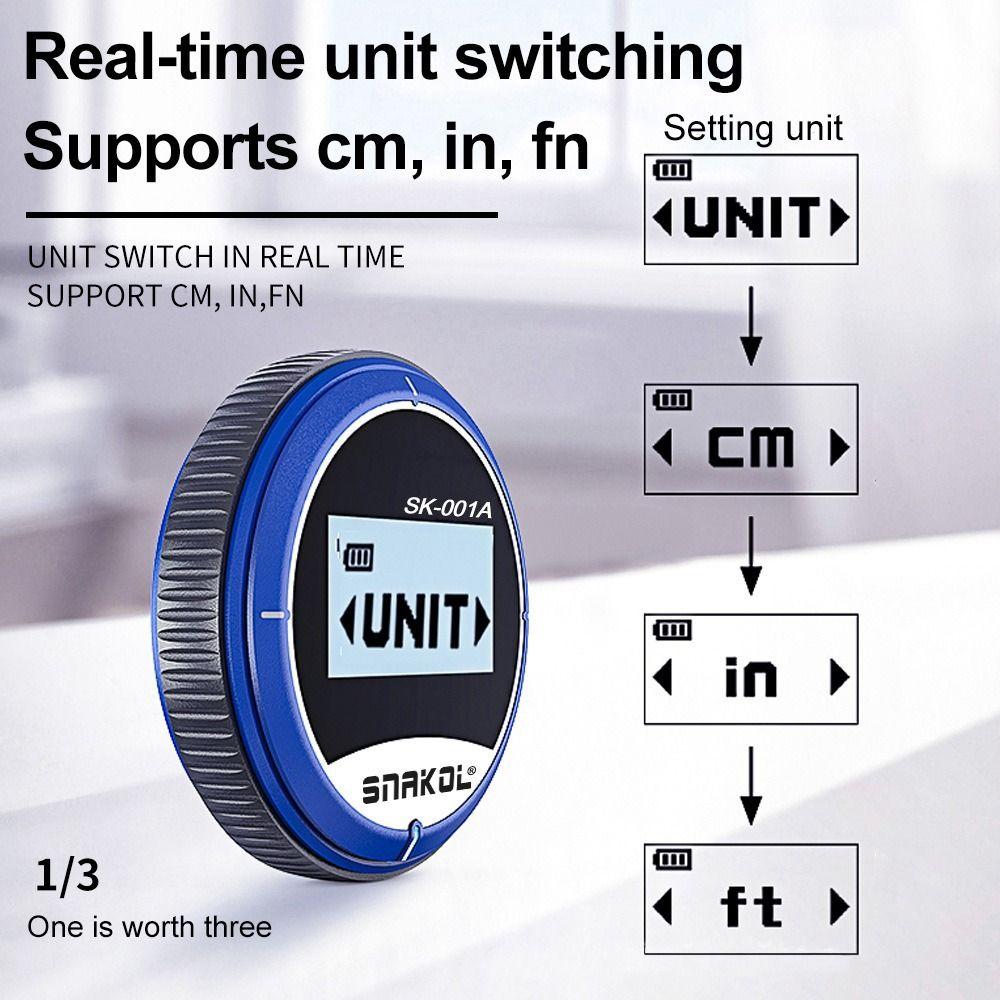 LCD Display Electronic Digital Tape Measure Long Distance Rolling Measuring Tool  Irregular Object