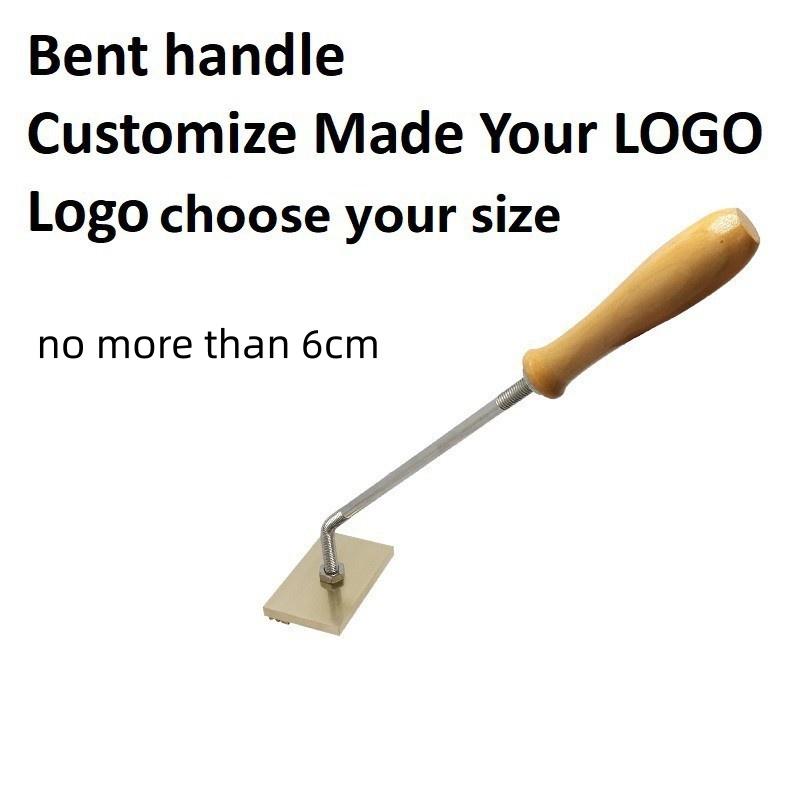 Gepersonaliseerde Vuur Brandend Koper Messing Stempel DIY Hout Leer Vuur Bakken Taart Brood Branding Stempel