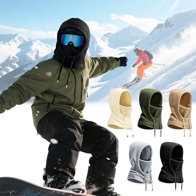 Upgraded Winter Cold Proof and Warm Hat Outdoor Skiing Plush Thermal Caps Riding Windproof Face Mask Thickened Fleece Head Cover