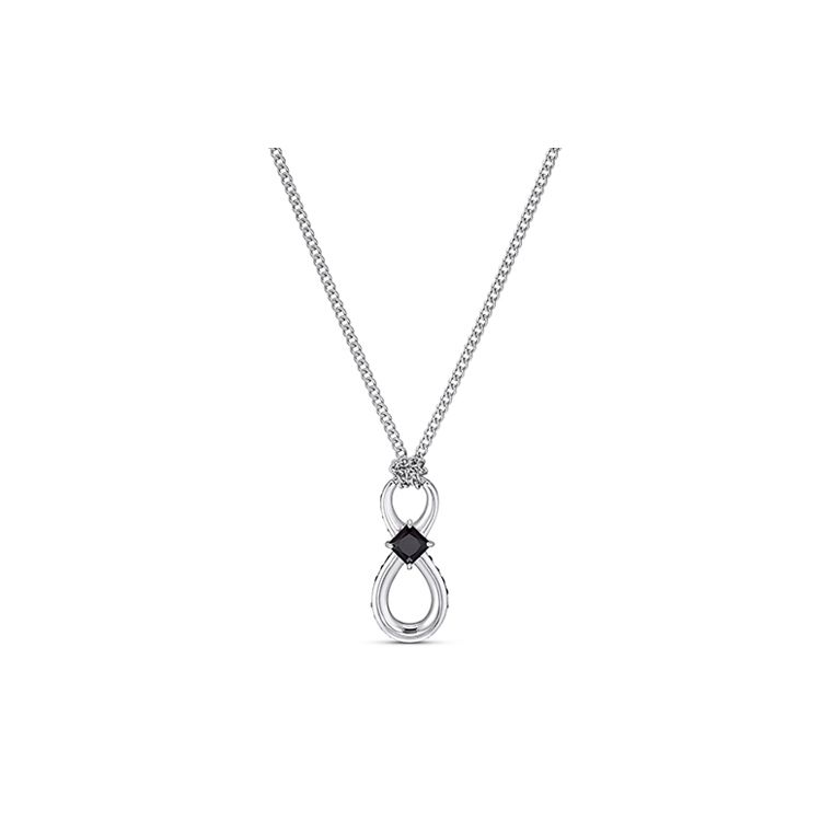 Swarovski Infinity Crystal Coated Imitation Crystal Necklace Women necklace Silver 5528109 Box (Random Color)