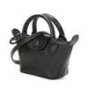 Longchamp Le Pliage Cuir Mini Knödeltasche Damen Umhängetasche Schwarz 10099757001