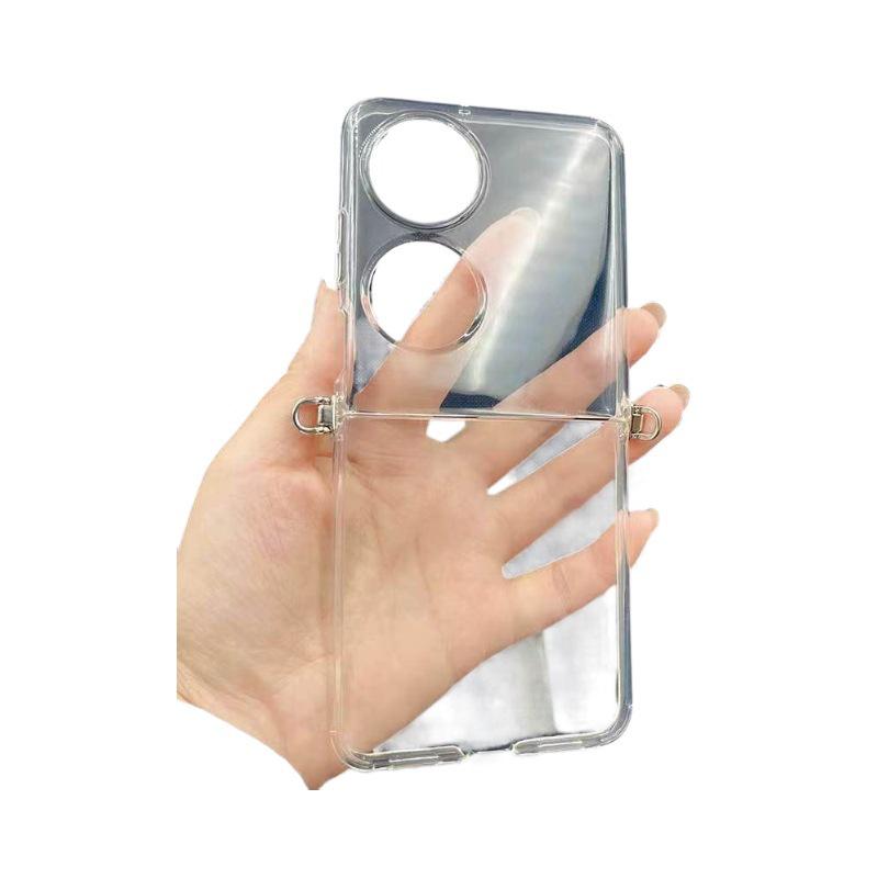 Huawei Pocket 2 Folding Screen Transparent Soft Shell Case with Hardware Buckle for P50 Pocket
