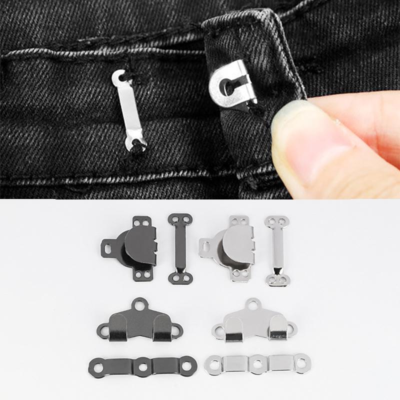 10 Set Metal Pantolon Takım Elbise Pantolon Kanca Düğme Etek Pantolon Giysi Görünmez Kanca Kendin Yap Pantolon Ayar Tokası Dikiş Aksesuarları