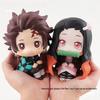 Japanese Anime Demon Slayer Handcrafted Figures: Tanjiro, Nezuko, Zenitsu Q Version Models and Ornaments.