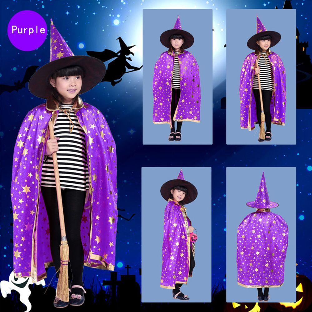 Children Cosplay Witch Clothes Cosplay Cloak Show Costumes Halloween Cloak Performance Costumes