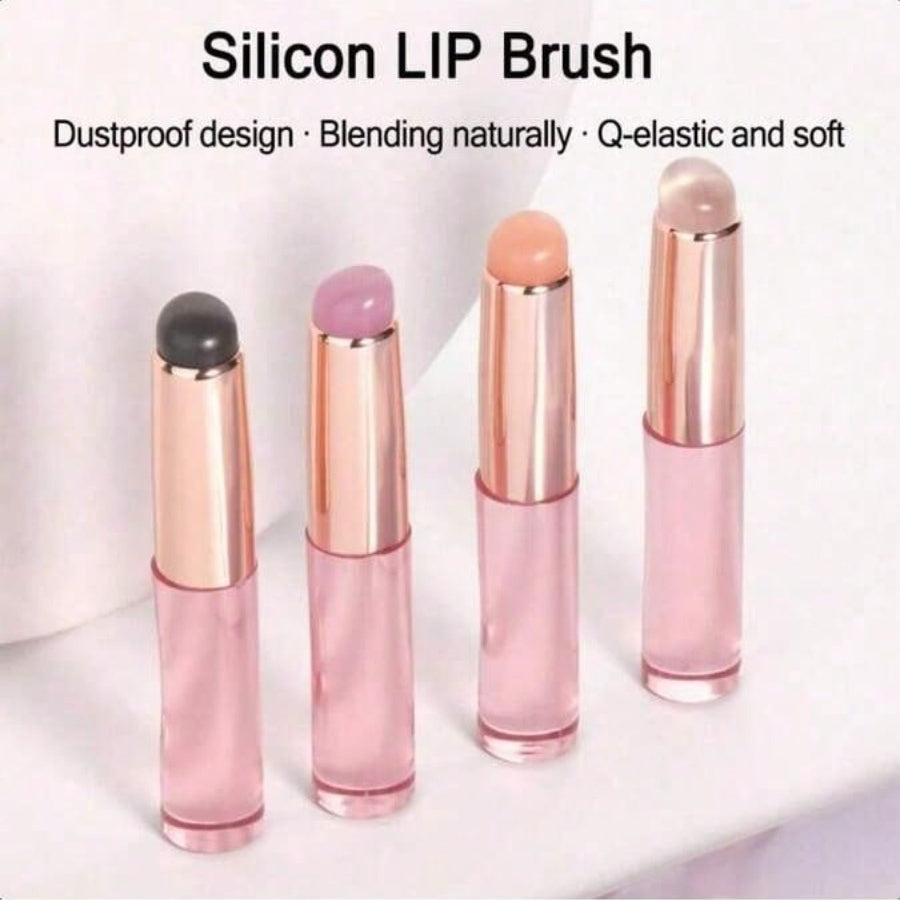 INHAK Silicone Lip Brush - Flexible Non-Absorbent Applicator for Precise Liquid Lipstick & Gloss