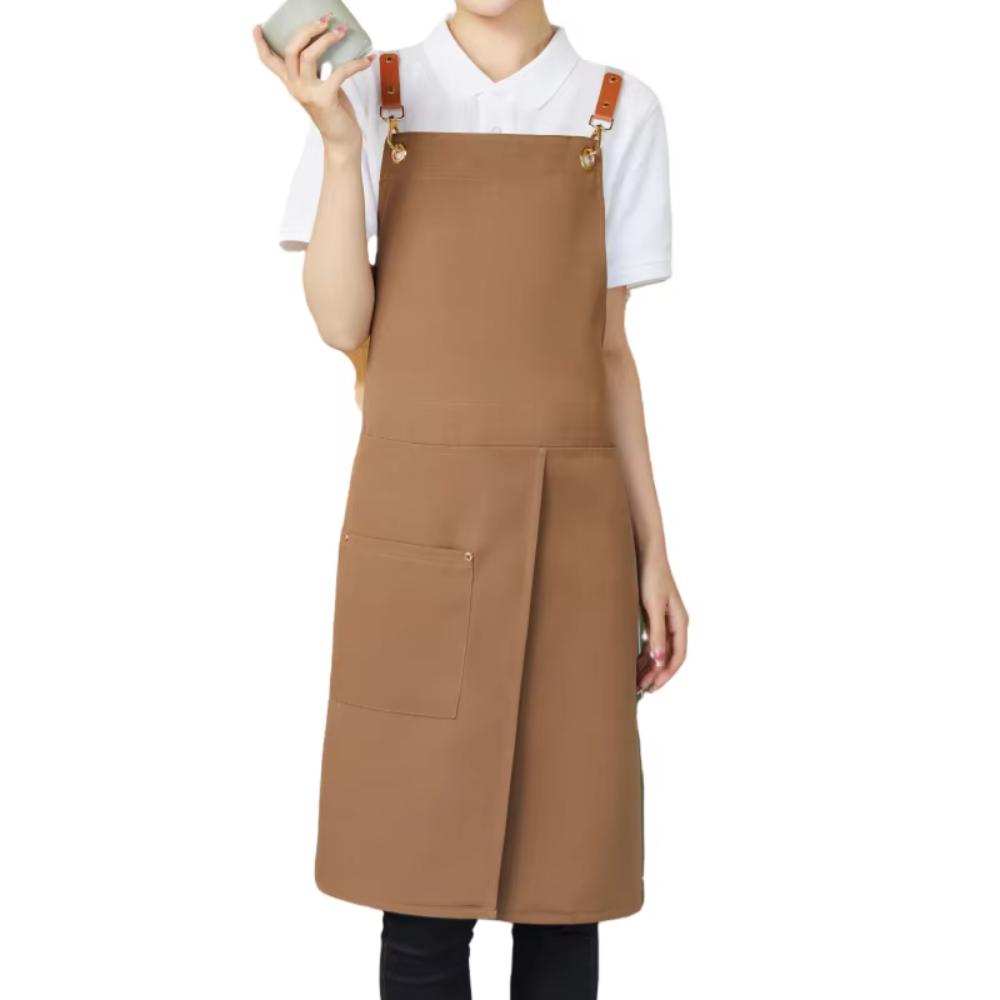 

Wear-resistant Canvas Apron Waterproof Florist Apron Durable Painting Apron Studio 27.56x31.50 in