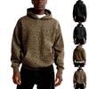 Men's Casual Sports Long-sleeved Hooded Sweatshirt With Leopard Print