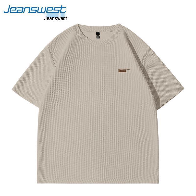 Jeanswest Men's American Retro Loose Waffle T-Shirt