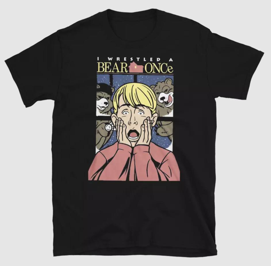 IWRESTLEDABEARONCE Home Alone-Rip Mathcore Metalcore Band T-shirt size S-5XL M