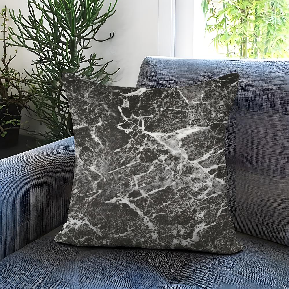 Ink Wash Texture Cushion Cover Comfortable Reversible Pillow Cover Ideal for Car Sofa Bedroom Beyond