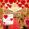 Pack of 16 DIY Assemble Heart Honeycomb Party Decorations for Ceiling Wall Hanging Festival Atmosphere Valentines Celebration
