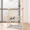 Bird Play Stand Bird Playground Exercise Portable Activity Center Bird Play Gym Stand Wooden Parrot Perch Playstand for Macaw