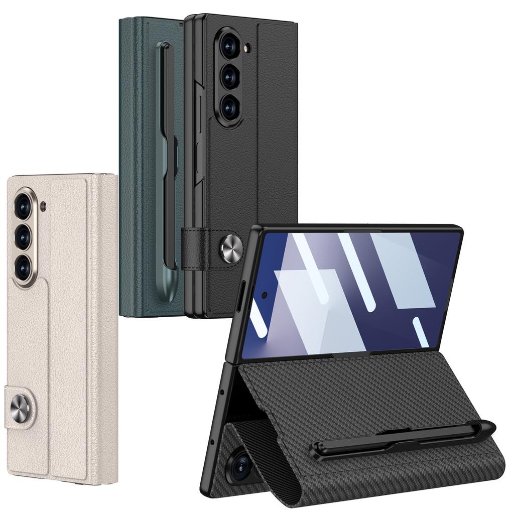 Samsung ZFold7 Mobile Phone Case Flip Leather Case Pen Slot Shell Film Integrated Fold7 Anti Fall Protection Case