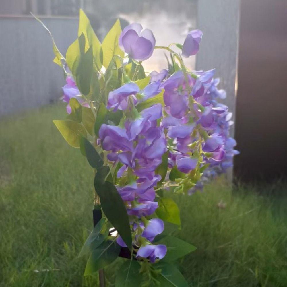 Creative Garden Floor Lamp Realistic Simulation Flower Lamps Garden Solar Lights  House