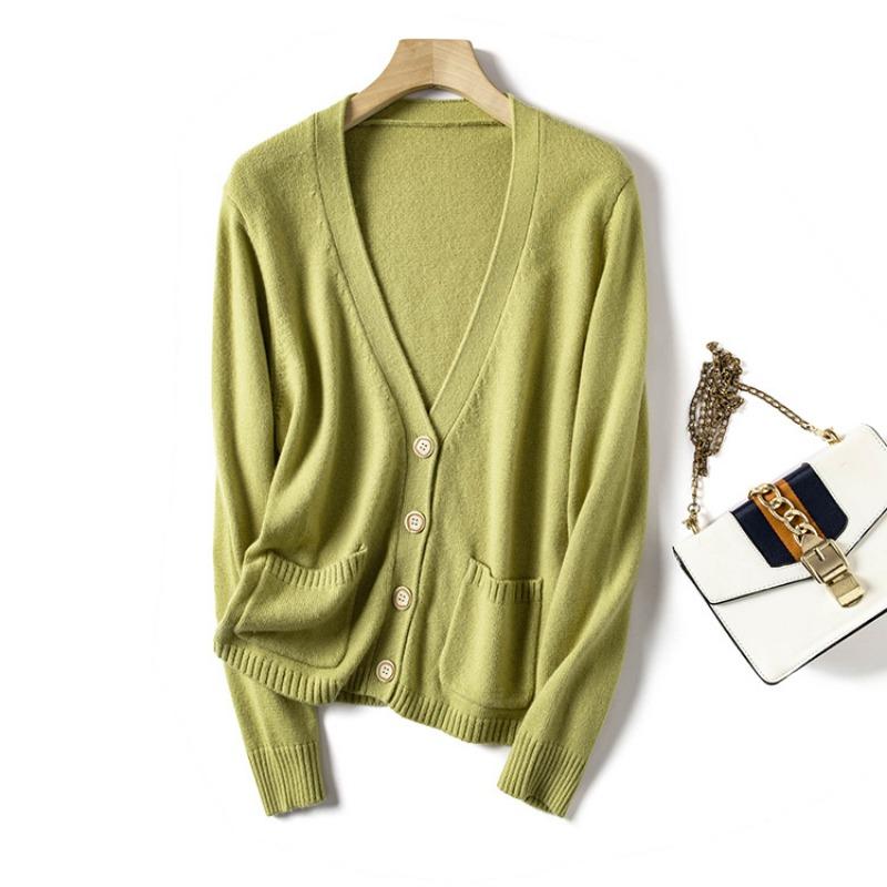 

Кардиган женский шерстяной свитер с большим воротником с длинным рукавом вязаная куртка свободного кроя однобортный воротник куриное сердечко топ в стиле L