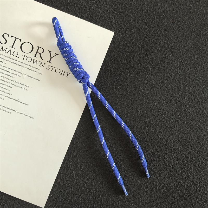 Colorful Trendy Miu Style Polyester/Nylon Braided Rope Pendant with Knotting for Bags