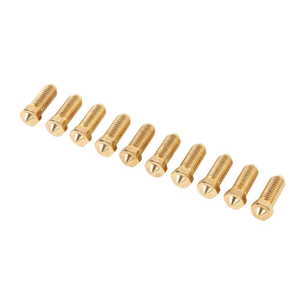 10Pcs 3D Printer Brass Nozzle Fit for Kobra 3 Combo S1 Extruder Hotend Replacement Kit Printing Machine Nozzles Set