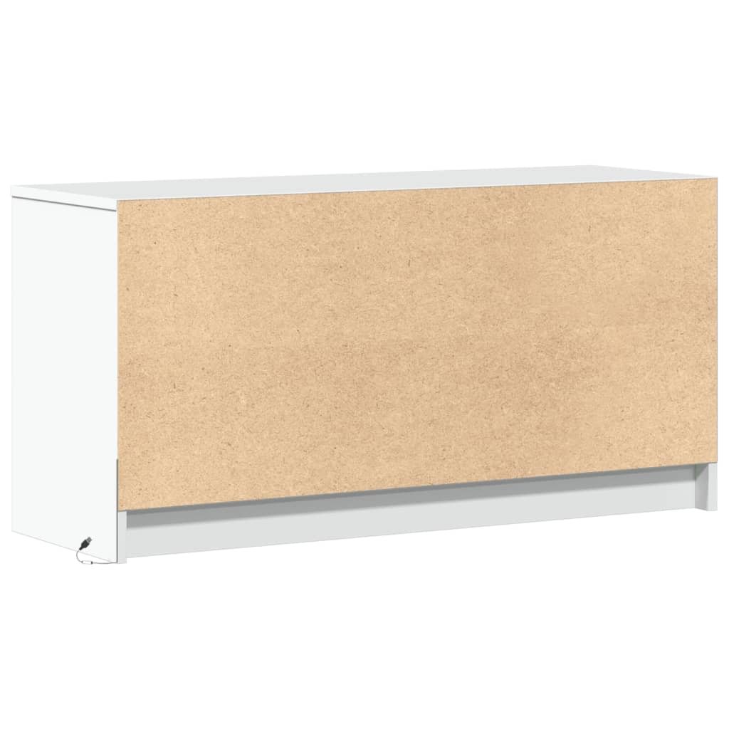 Vidaxl TV Cabinet with LED, White, 100X34X50 Cm, Wood-Based Material