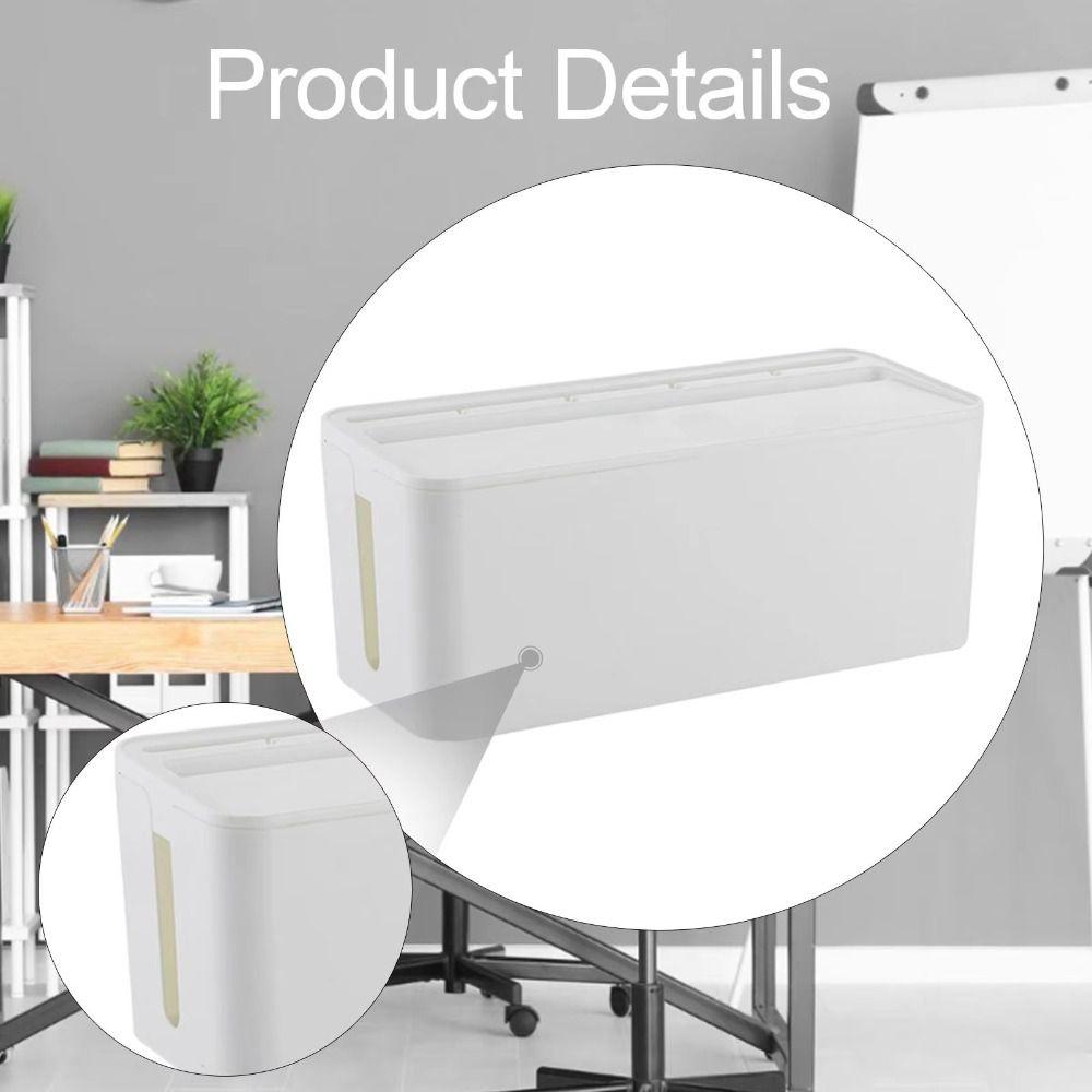 with Plastic Lid Household Cable Management Box Storage Bin Power Cord Case  Plug-in Board