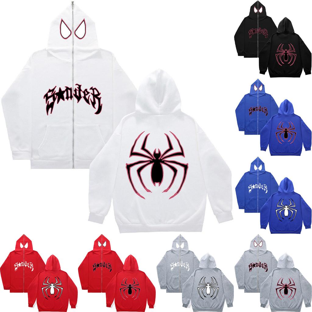 Casual Fashion Letter Printing Long Sleeve Zipper Hooded Sweatshirt For Men And Women