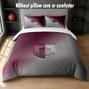 Burnley Football Design Bed Bedding Set 1 Duvet Cover + 2 Pillowcases Soft Breathable Household Bed Linens