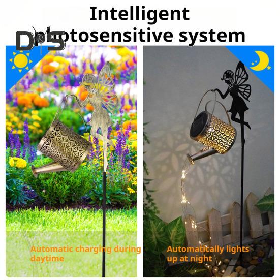 Solar Watering Can Lights Garden Decor Waterproof Solar Lantern Landscape Lights Solar Fairy Kettle Lamp for Garden Yard Pathway