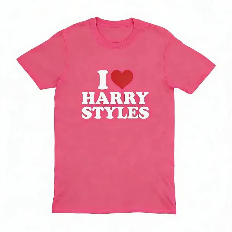 2026 New Love Harry Styles Cotton Shirt Unisex Y2k HighQuality Summer Unisexs ONeck Short Sleeve Graphic Tshirt Fan Gift