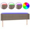 VidaXL Tête de Lit à LED Meuble de Chambre à Coucher Accessoire de Lit Double Tête de Cadre de Lit Intérieur Taupe 3123254