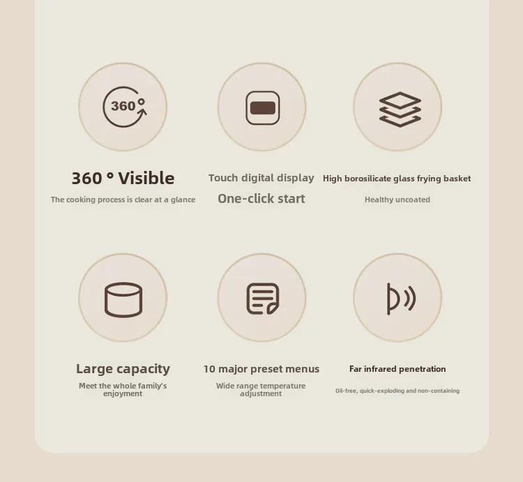Multifunctional Intelligent Air Fryer: Automatic Electric Fryer for Household Cooking