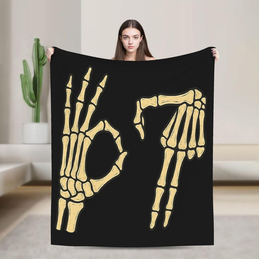 67 Six Seven Meme Mom 67 Meme Plush Blanket Kids Adult  Flannel Throw Blanket For Couch Bed Super Warm Bedspread Gift Idea