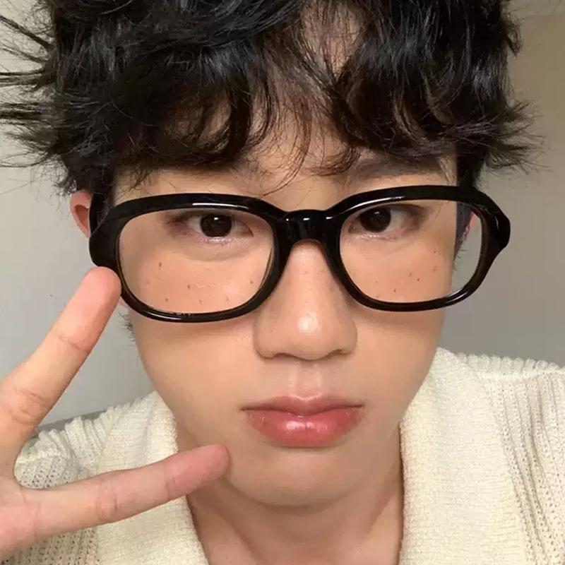 Vintage Style Men's Glasses for Computer Rectangle Shape Anti Blue Light Women's Glass Korean Style Decorative Glasses