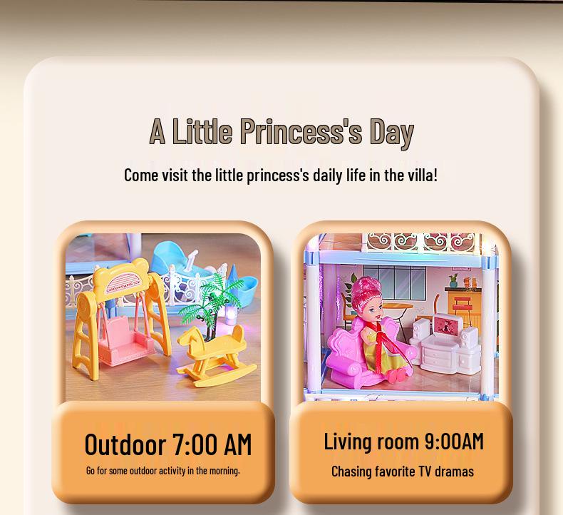 DIY Princess Castle Dollhouse Playset for Girls