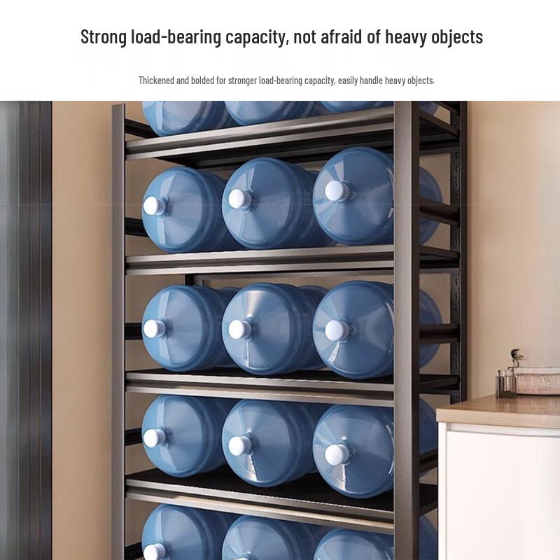 5-Tier Heavy-Duty Steel-Wood Kitchen Storage Rack