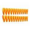 24pcs Long False Nail Orange Jade Style Removable Nail Solid Color for Lady Beauty Nail Makeup