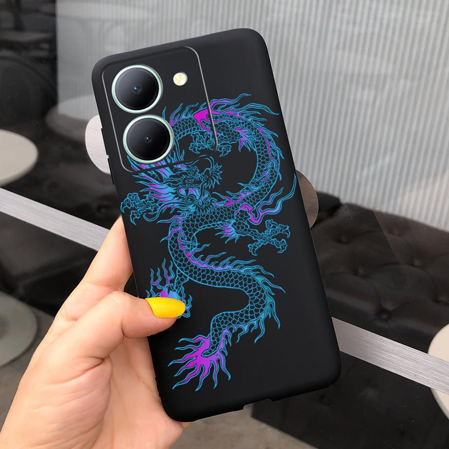 

For Vivo Y36 V2247 4G / Vivo Y36 5G V2248 Phone Case Soft Liquid Silcione Back Cover For VivoY36 Y 36 Housing Cactus Cartoon Bag Vivo Y36 4G