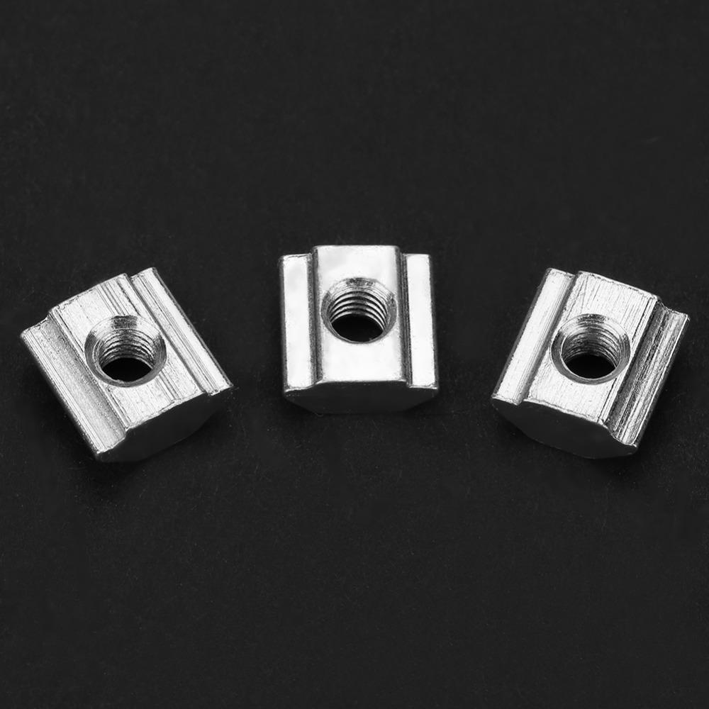 50pcs Pre-Assembled Hammer Nuts Slide In Tee Nut Threaded Sliding T Nuts For CNC Router Build