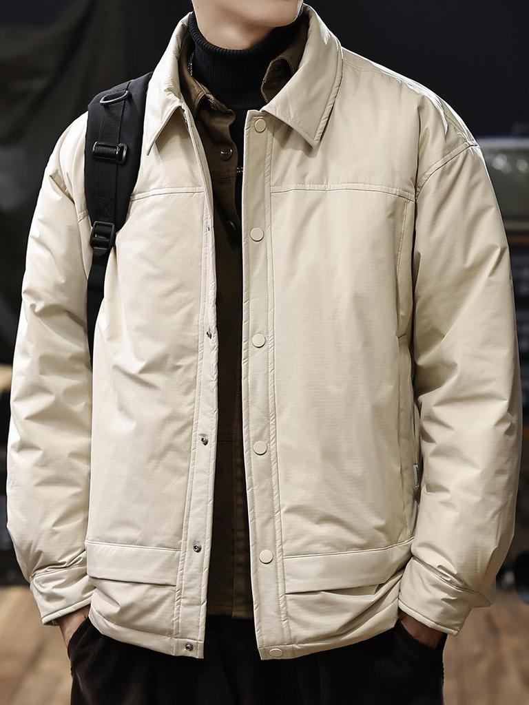 Men's 2025 Winter Lightweight Chinese Style Lapel Down Jacket With 90% White Duck Down