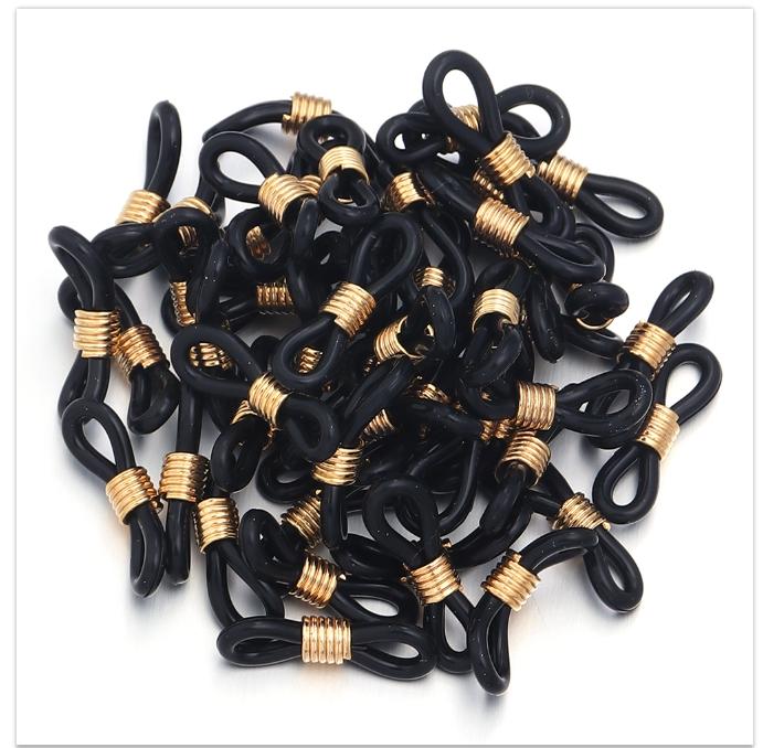 50pcs/Lot Eyeglass Chain Ends Eyeglasses Spectacles Chain Glasses Retainer Ends Rope Sunglasses Cord Holder Strap Loop Connector