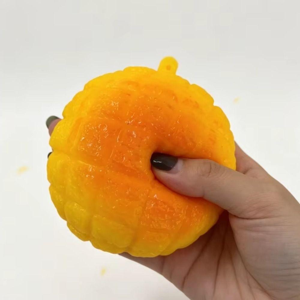 Non-Bounce Pineapple Bun Squishy Food-Shaped Squeeze Toys Portable Sensory Fidget Ball Xmas Gift