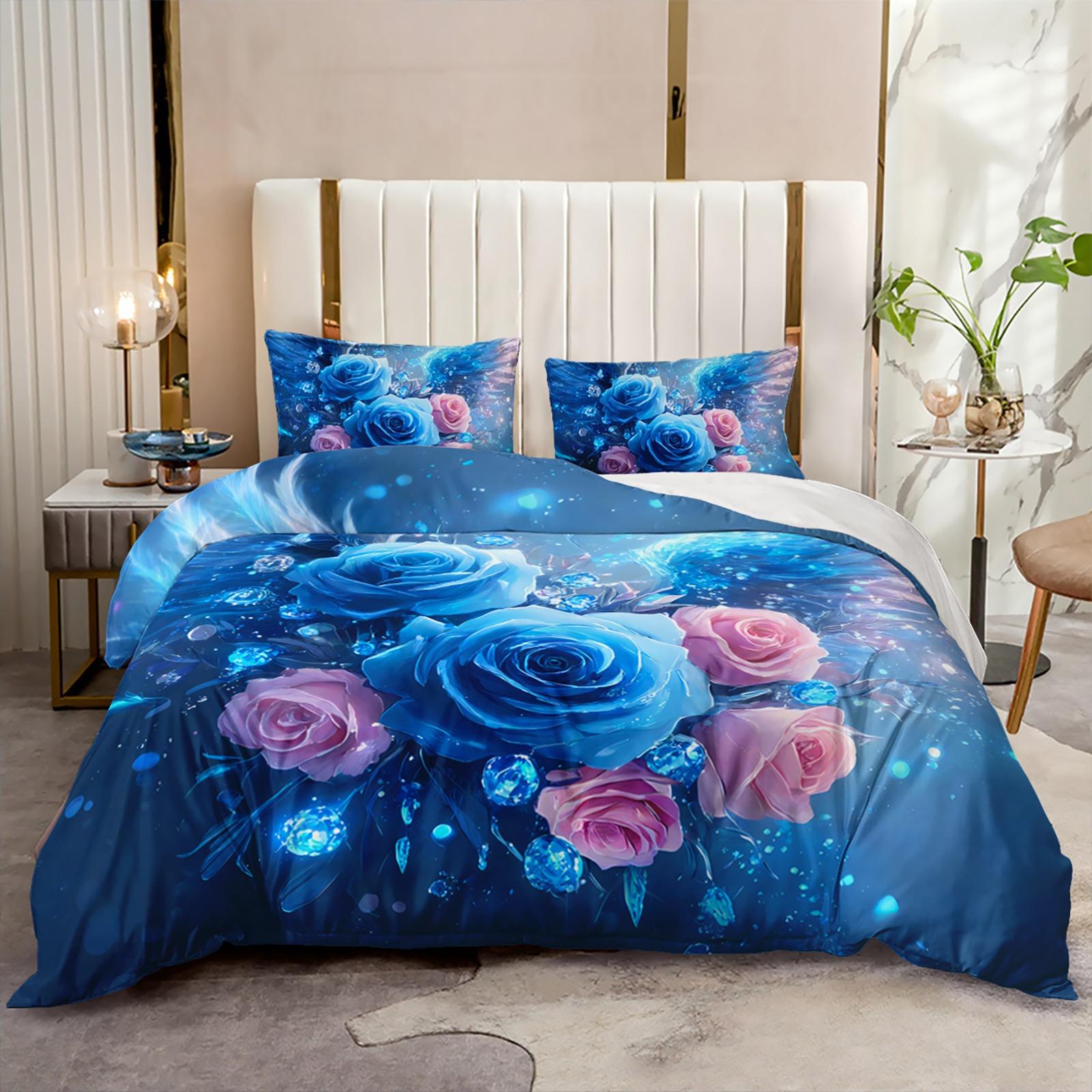 

Floral Bedding Set Duvet Cover Set Quilt Cover With Pillowcase For Bedroom Decor Birthday Gift For Girl Women Bedroom Double Bed EU Single135x200cm