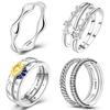 S925 Sterling Silver Regular Liquid Droplet Closed Ring for Women Finger Ring Personality Jewelry Party Trendy Gifts