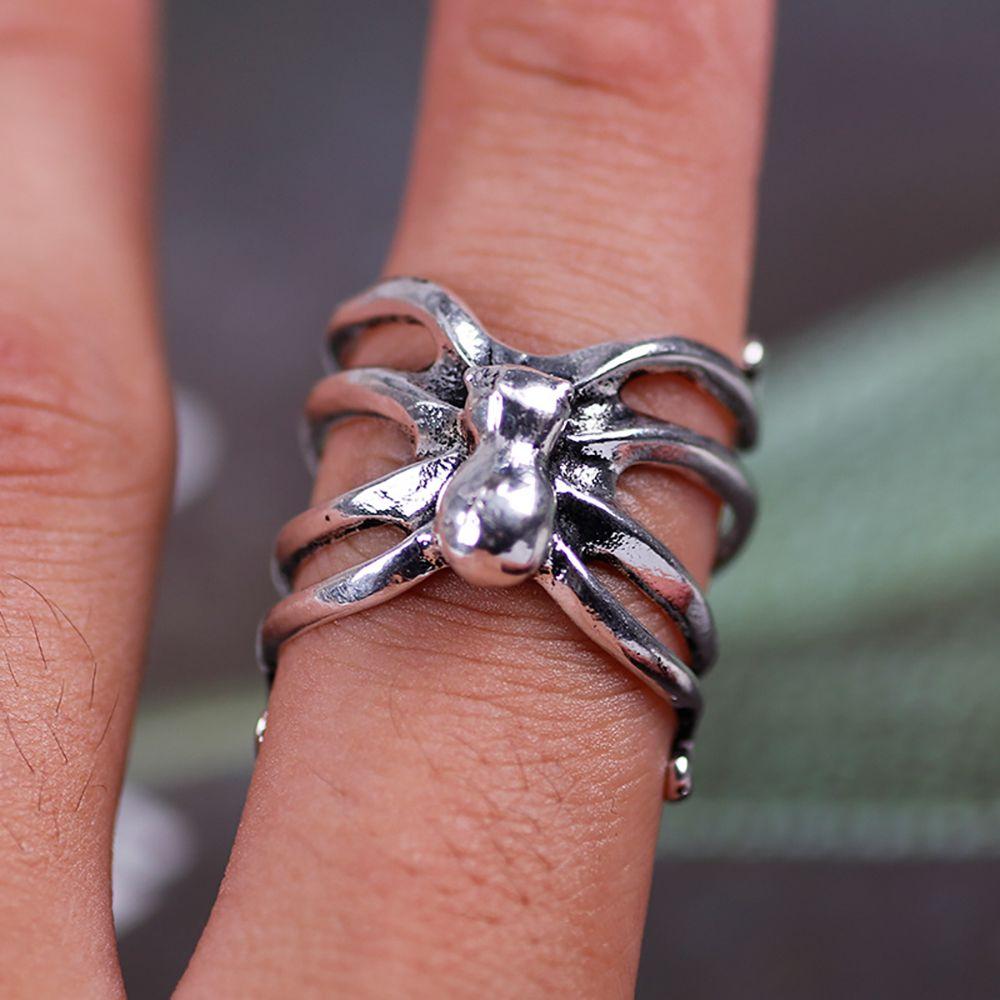 

Zinc Zinc Alloy Male Punk Octopus Halloween Spider Ring Korean Style Ring Women Finger Ring Fashion Jewelry