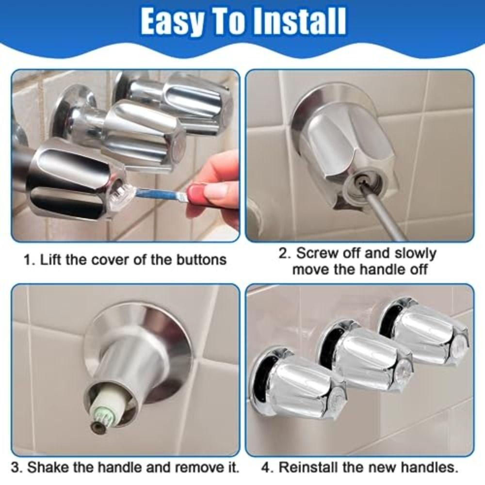 Sturdy Shower Knob Replacement Hot Cold Bathroom Faucet Knobs Faucet Handle  Tub Shower