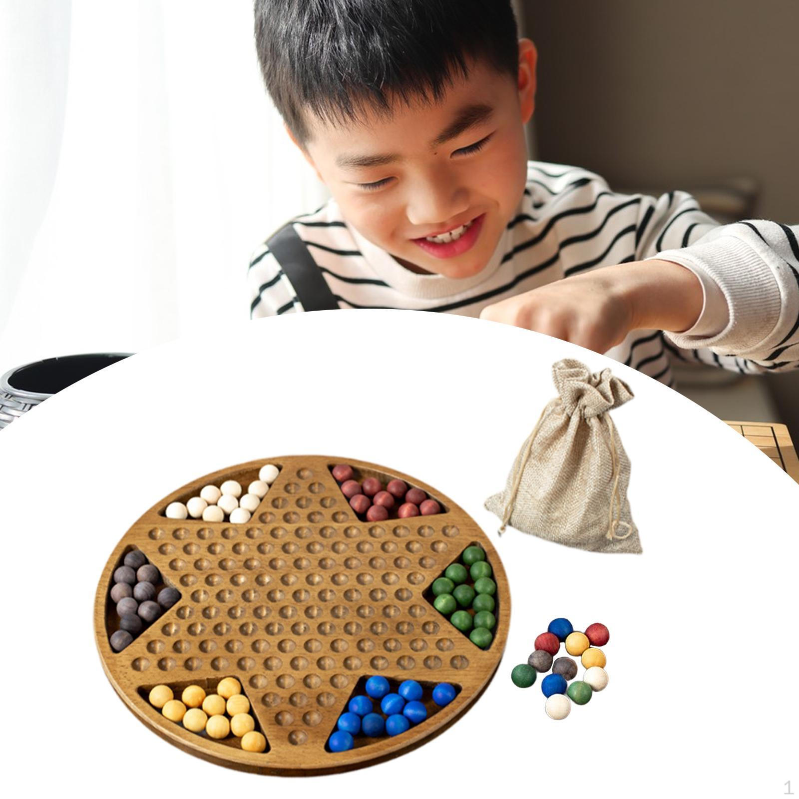 

Китайские шашки Классическая стратегическая игра, дорожная семейная настольная игра, Wood Beads