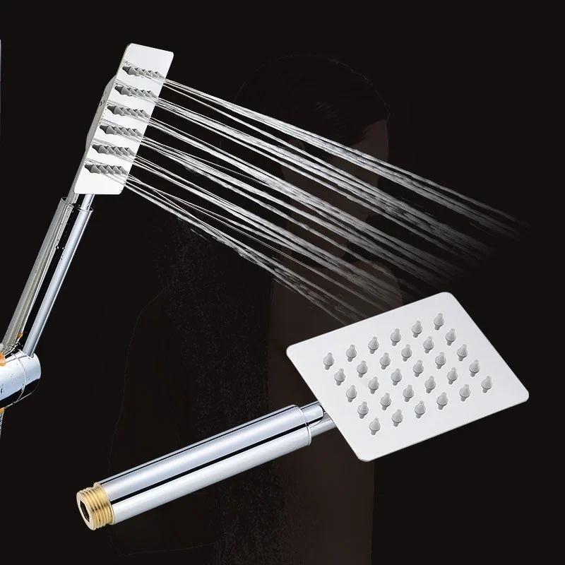 Universal Stainless Steel Handheld Large Bath Shower Head Handset Rain Shower System  Bathroom Faucet Shower