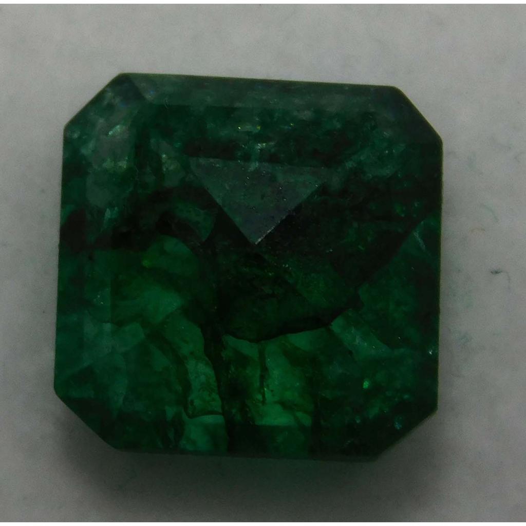 Natural Green Colombian Emerald 7ct Square Cut Certified Loose Gemstone