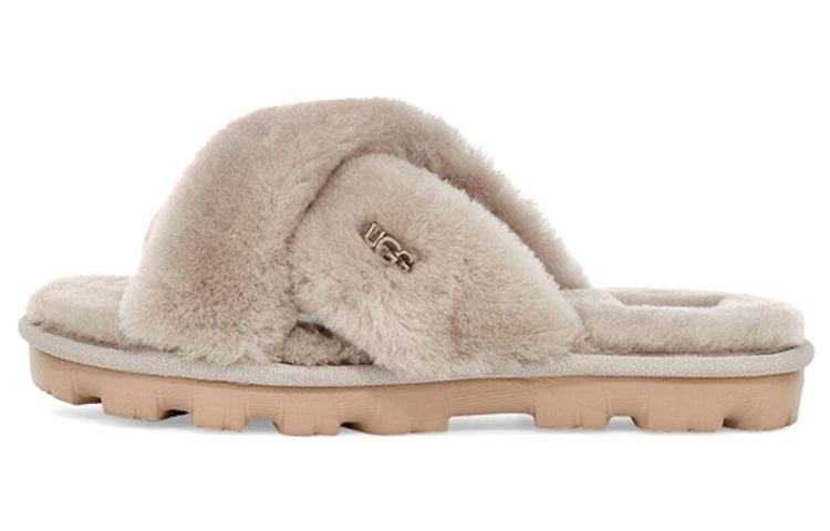 UGG Fleece Lined, Minimalist Style Casual Fuzzy Mules Quiet Slide Slippers Women s Gray 1107955-GOA 39