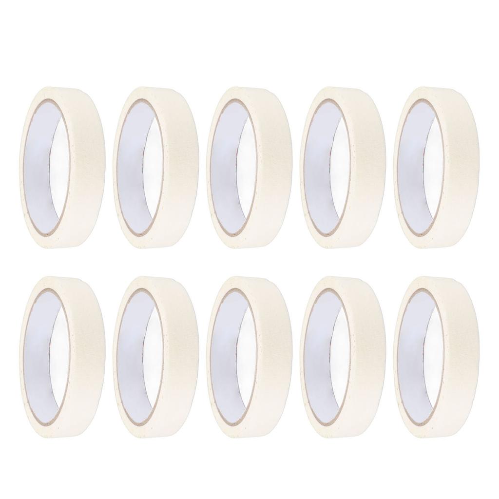 10 Rolls White Masking Tape 0.7in Width Easy Tear High Adhesive Paint Tape for Painting DIY Arts Crafts Labeling